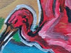 Scarlet Ibis on a small canvas
